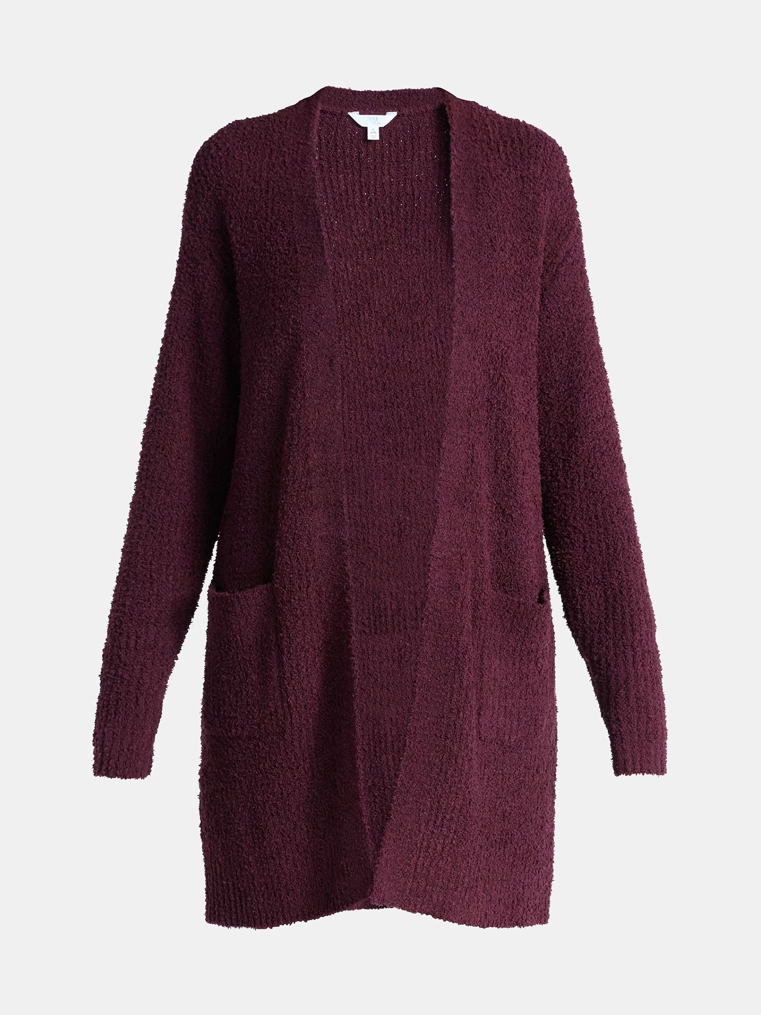 Time and Tru Women’s and Women’s Plus Super Soft Longline Cardigan Sweater, Lightweight, Size XS-4X