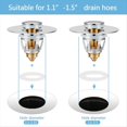 thumbnail image 3 of Tapón de Lavabo Universal para Desagüe de Baño, Compatible para Orificios de Drenaje Estándar de EE. UU. de 2,8 A 3,8 cm., 3 of 5
