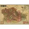 thumbnail image 2 of Vintage Maps 18x14 White Modern Wood Framed Museum Art Print Titled - Oaxaca 1844, 2 of 4