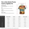 thumbnail image 5 of KLL Beach Umbrella Sunset Print Men's Shirt Short Sleeve Button Down Summer Cuba Beach Shirts-XX-Large, 5 of 5