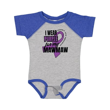 

Inktastic Chronic Pain I Wear Purple For My Mawmaw Boys or Girls Baby Bodysuit