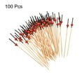 thumbnail image 3 of Uxcell Bamboo Cocktail Toothpicks Red Pearl Bead Drink Picks Skewer 100Pack Black Sticks, 3 of 8