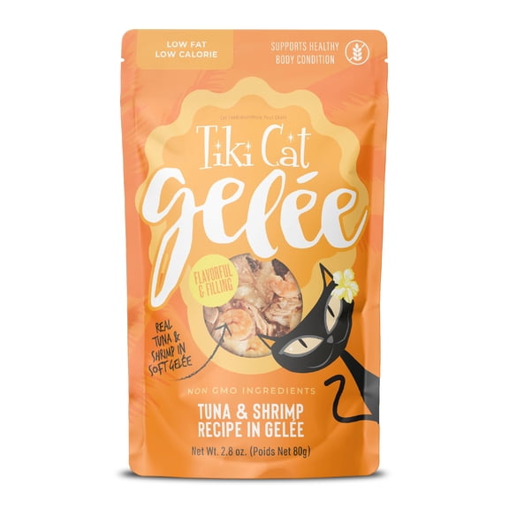 Tiki Cat Gelee Tuna & Shrimp Wet Cat Food, 2.8 oz., Case of 12