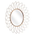 thumbnail image 1 of homeroots bed & bath 391661 Gold Flowerburst Round Mirror, 1 of 1
