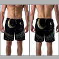 thumbnail image 3 of luoweisi Men's Beach Shorts Quick Dry Swim Trunks with Mesh Lining Golden Moon L, 3 of 5