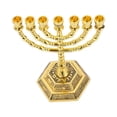 Menorah Een oude 7 armige Joodse Menora kandelaar met
