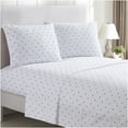 thumbnail image 3 of Mellanni 3-Piece Iconic Twin XL Bedsheet Set - Microfiber, 16" Deep Pocket, Cooling, Wrinkle, Fade, Stain Resistant, Polka Dot Navy, 3 of 7