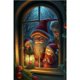 thumbnail image 1 of Pintura de diamantes 5D completa de dibujos animados de Papá Noel y niña pequeña, bordado de mosaico de Navidad, punto de cruz hecho a mano, decoración del hogar WE1348, 1 of 4