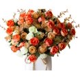 thumbnail image 1 of Paquete de 2 ramos de flores artificiales Lumenty - Flores de seda - Regalo perfecto para fiestas, bodas, decoración del hogar - Cada ramo, 1 of 8