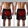 thumbnail image 3 of luoweisi Men's Beach Shorts Quick Dry Swim Trunks with Mesh Lining Halloween Spider Web M, 3 of 5