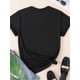 thumbnail image 2 of Girl's Christian Graphic T-Shirt - "His Grace is Sufficient" Design with Floral Geometric Print, Black & White Casual Short Sleeve Round Neck Top, Machine Washable Summer Spring Faith-B, 2 of 6