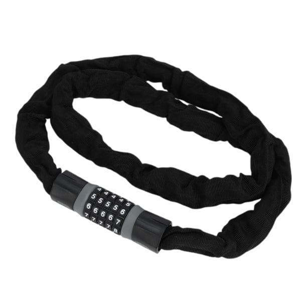 Candado de cadena de seguridad para bicicleta Unique Bargains, candado de combinación reiniciable de 5 dígitos, 150 cm, negro y gris, 1 pieza