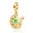 Artist Paint Palette, variant on 925 Sterling Silver Golden Witch Hat Owl Dangle Charm for Bracelet Charms Bangle Pendant Jewelry