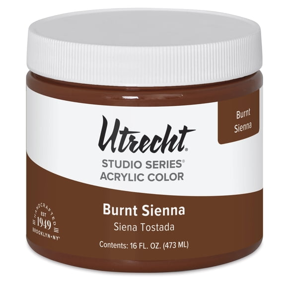Utrecht Studio Series Acrylic Paint - Burnt Sienna, Pint
