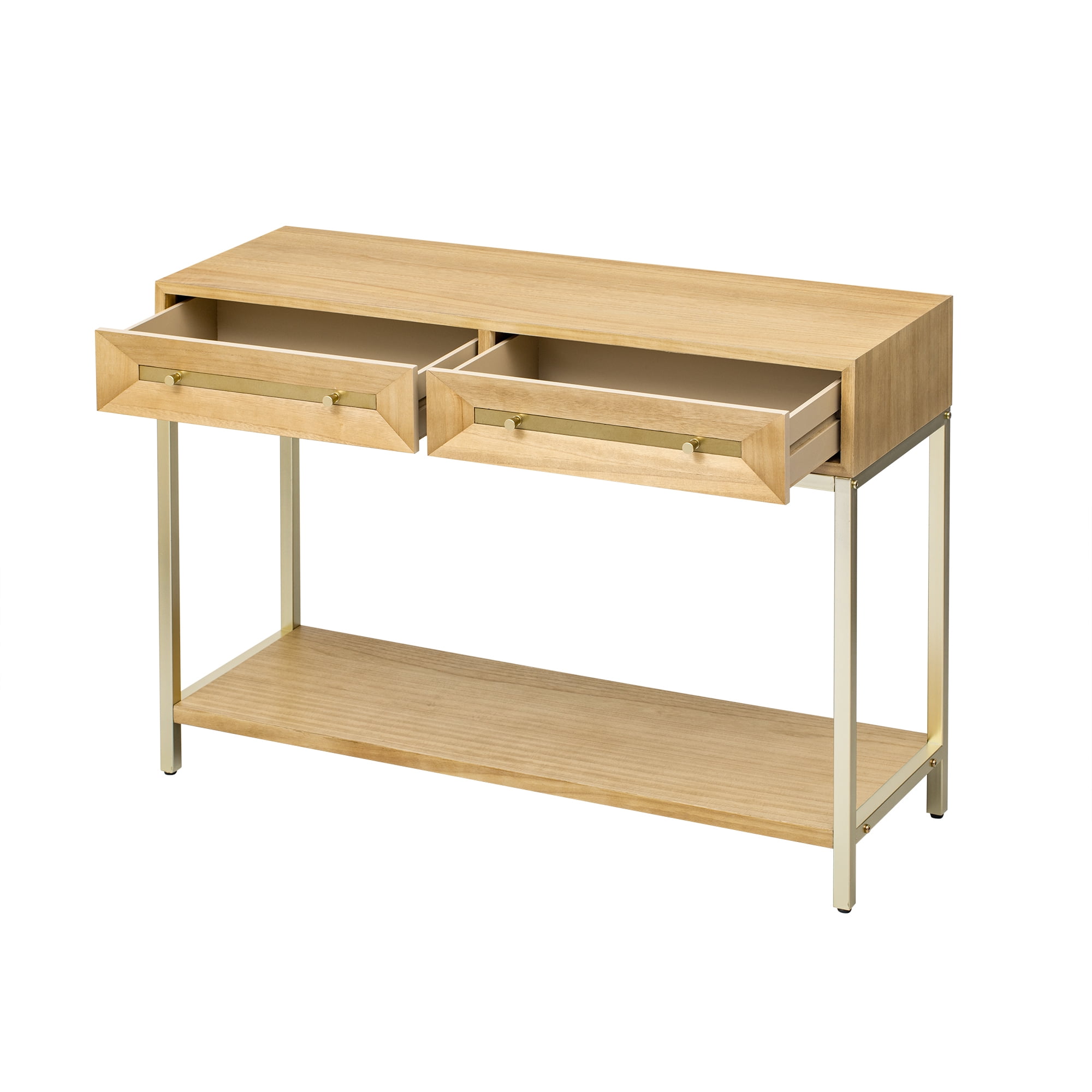 EUROCO Retro Hallway Table Sofa Table for Hallway,Living Room,Natural