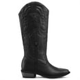 thumbnail image 6 of Pennysue Cowboy Boots For Women Black Knee High Western Cowgirl Boots Snip Toe Side Zipper Chunky Heel Size 8, 6 of 6