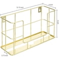 thumbnail image 2 of MyGift Modern Brass Tone Metal Wire Commercial Folded Towel Holder Dispenser, 2 of 7