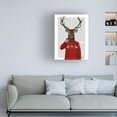thumbnail image 2 of Trademark Fine Art Fab Funky Deer In Ski Sweater Canvas Wall Art - 18x24, 2 of 5