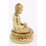 Feng Shui 2" Gold Meditating Buddha Figurine Peace Luck Statue ...