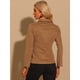 thumbnail image 4 of Blusa de Gamuza Sintética con Botones para Mujer Camisa Casual marrón XS, 4 of 6