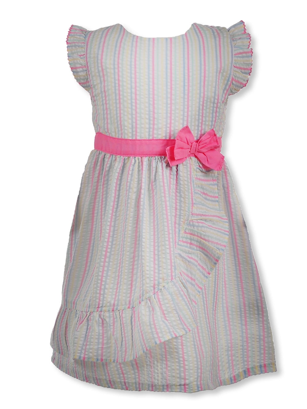 Picapino - Picapino Girls' Rainbow Seersucker Ruffle Dress (Little ...