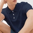 thumbnail image 6 of HCNTES Golf Shirts for Men - Dry Fit Short-Sleeve Polo Athletic Casual Collared T-Shirt(Navy,M), 6 of 7