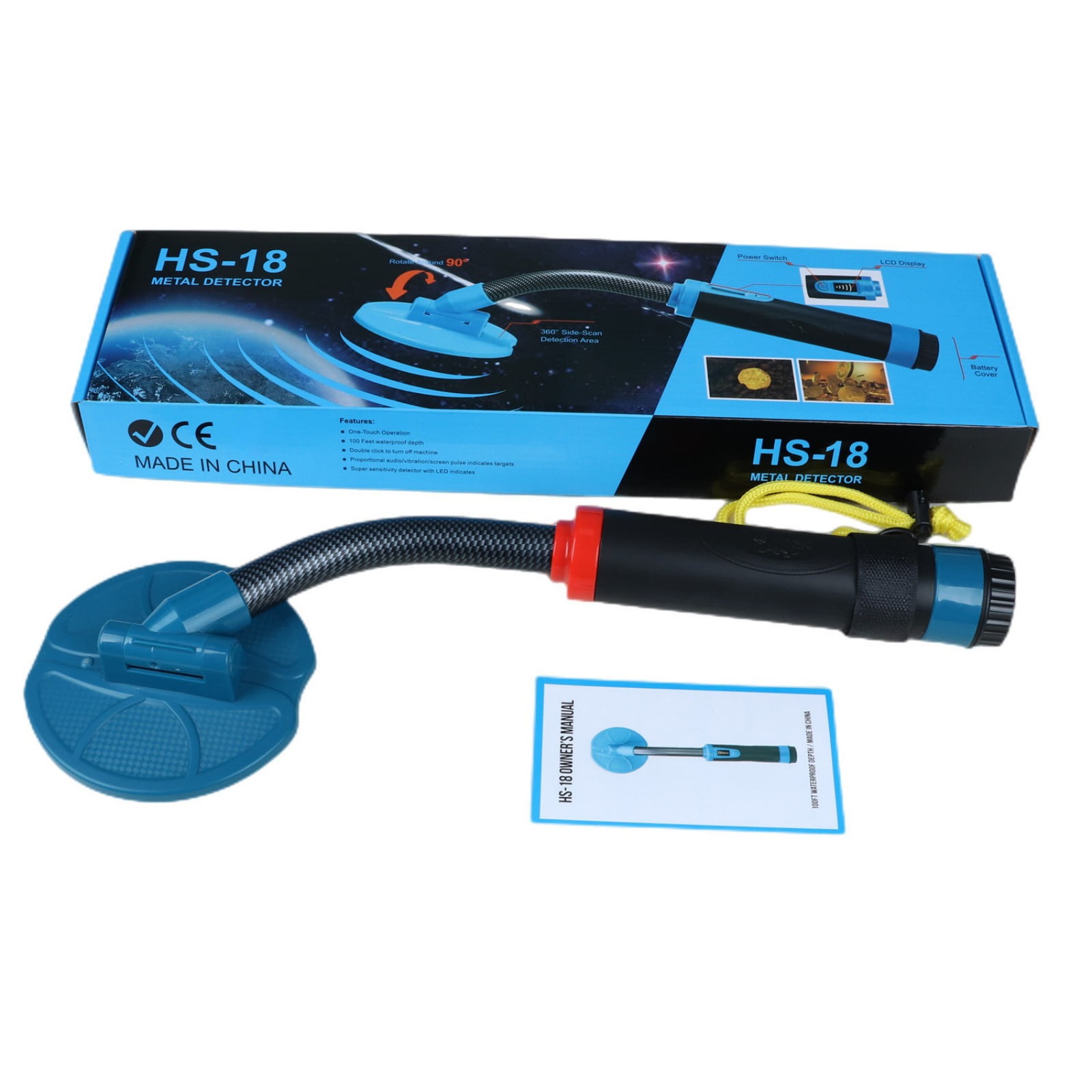 High Sensitivity Metal Detecting Device High Sensitivity Metal Detectors Device ABS for Beach River & Rainy Environment