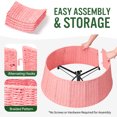 thumbnail image 5 of Ayieyill 26 inch Christmas Tree Collar, Christmas Tree Skirt for Christmas Tree Decorations | Rattan (Pink), 5 of 7