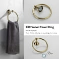thumbnail image 3 of Juego de accesorios de baño BGL de latón cepillado con toallero ajustable, 3 of 8