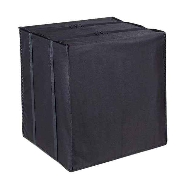 Cubierta para aire acondicionado de ventana, cubierta exterior para unidad de aire acondicionado de ventana, color negro 24 x 20 x 17 pulgadas