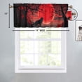 thumbnail image 4 of Wolf Valance Rod Pocket Window Curtain for Kitchen Full Moon Trees Wildlife Animal Howling Scenery Woodland Window Valance for Bedroom Bathroom Living Room Dining Room 54 by 18 in, 1 Panel, 4 of 6