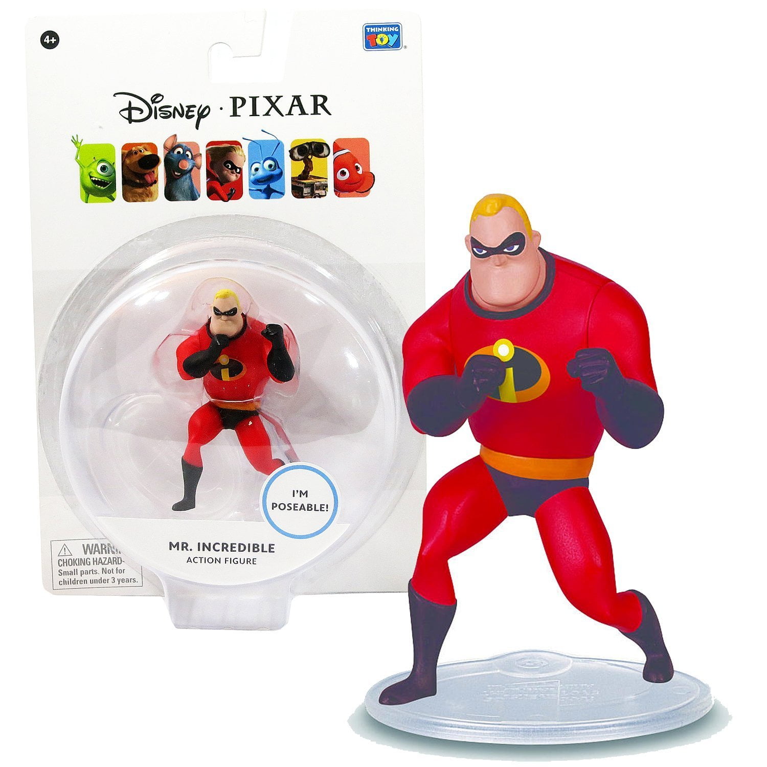 Disney The Incredible Junior Supers Mr Incredible 3" Tall PVC Action Figure 