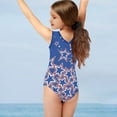 thumbnail image 3 of FOR U DESIGNS Skin-Friendly One Piece Swimwear Stars American Flag Sleeveless Bathing Suit for Beach Swimming Pool Quick Dry V-Neck Swimsuit for Age 7-8, 3 of 8