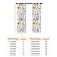 thumbnail image 6 of Fsddascl Spring Floral Blackout Curtains for Bedroom/Living Room, Thermal Insulated Kitchen Curtains, Watercolor Leaf Summer Botanical Grommet Darkening Window Treatment Drapes 52"x72"x2, 6 of 6