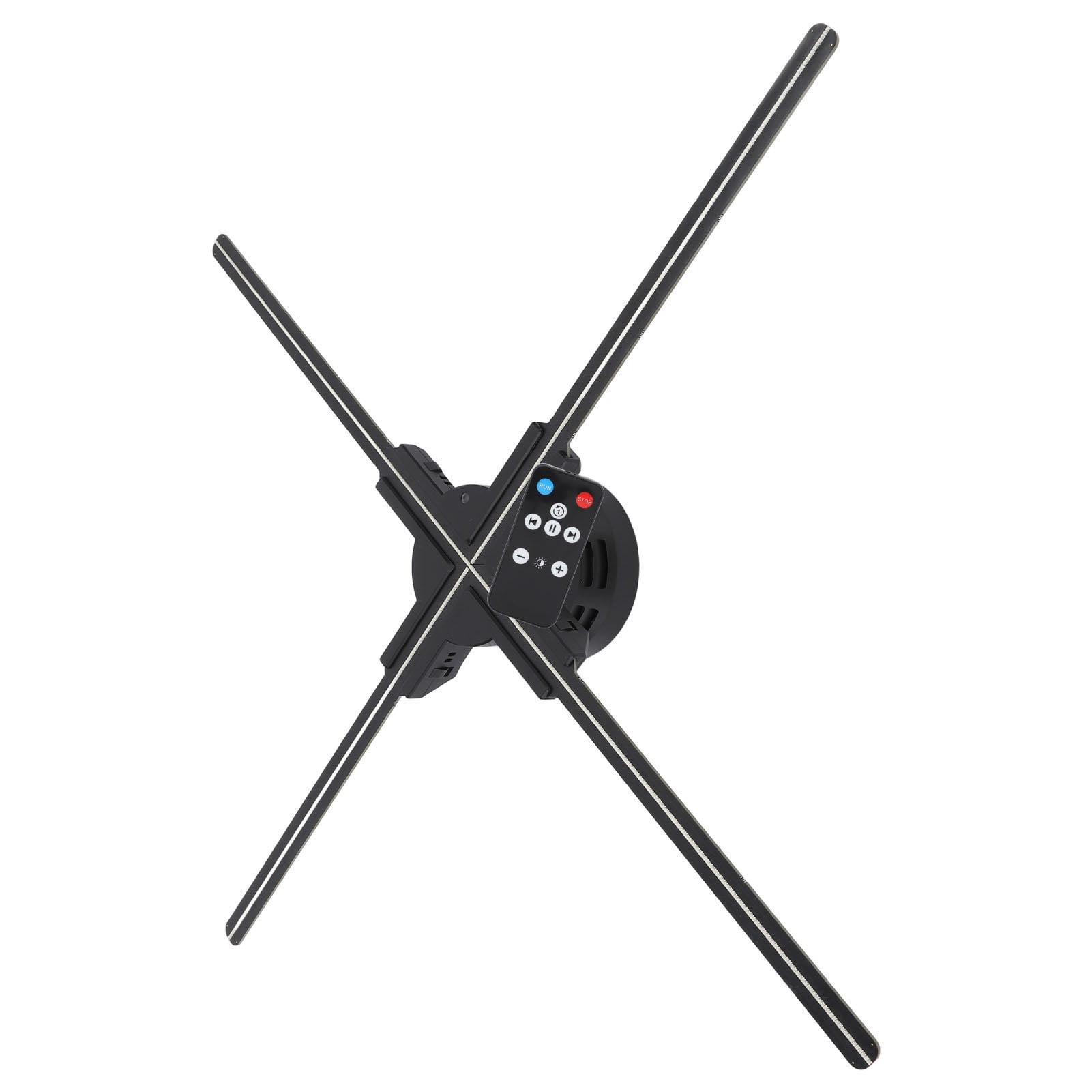3D Hologram Fan, 22.0in1600x672P Holographic 3D Advertising Machine With 8GB Memory, 4 Leaves 672 LEDs Support WiFi/APP, LED Holographic Projector For Commercial, Shop, Holiday,