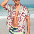 thumbnail image 7 of Fuzoiu Bow With Sugar Skull Print Hawaiian Shirt for Men, Summer Beach Casual Short Sleeve Button Down Shirts, Men’s Beach Summer Shirts with Pocket,XX-Large, 7 of 7