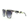 thumbnail image 3 of Womens Boyish Hipster Horn Rim Fashion Plastic Chic Sunglasses Flower - Smoke, 3 of 4