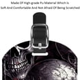 thumbnail image 4 of Square 2Pack PU Leather Skull Cruise Luggage Tag with Privacy Cover and Name ID Tag for Travel Handbags Backpacks Luggage Tags, 4 of 6