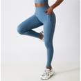 thumbnail image 4 of Leggings de cintura alta con bolsillos for mujer, pantalones de Yoga elásticos suaves, Leggings de entrenamiento informales a prueba de sentadillas, 4 of 6