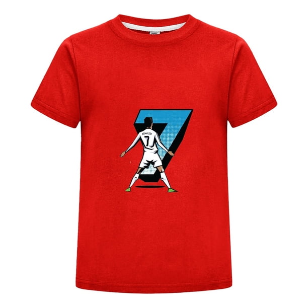 Playera Cristiano Ronaldo Niño Niña | Camiseta para Fans del Futbol con Dibujo