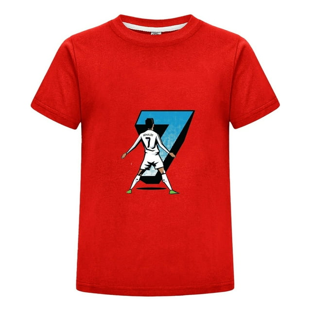 Playera Cristiano Ronaldo Niño Niña | Camiseta para Fans del Futbol con Dibujo