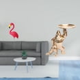 thumbnail image 2 of Escultura de flamenco para jardín con bandeja para servir, adorno de hadas de resina para jardín, ideal para decorar el porche, la sala de estar y las, 2 of 8