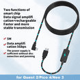 thumbnail image 5 of Link Cable 5M/16FT for Quest 2/Pico 4/Neo 3, with Separate Charging Port, 5Gbps High Speed Data Transfer, USB 3.0 Type A to C Cable for VR Headset Accessories and PC-5M/16FT, 5 of 5