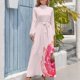thumbnail image 4 of Vestido largo de peonía rosa acuarela vestidos de cumpleaños para mujeres vestidos elegantes para mujeres Ropa de mujer, 4 of 5