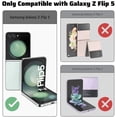 thumbnail image 3 of for Samsung Galaxy Z Flip 5 Case with Ring, Shockproof Thin Slim PC Protective Phone Case for Galaxy Z Flip 5G, Black, 3 of 8