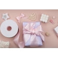 thumbnail image 2 of Joycrosso Lt. Pink Ribbon 4 Inch Wide Thick Fabric Ribbon, 50 Yards Double Faced Satin for Chair Sash Bows Making Bouquet Sewing Christmas Decoration, 2 of 7
