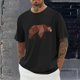 thumbnail image 1 of Tops para hombre, blusas y camisas de cuello redondo y manga corta para hombre, blusas casuales de moda con cuello redondo y estampado para hombre, blusas de poliéster para hombre., 1 of 5