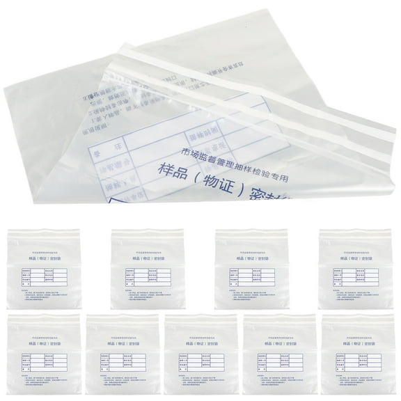 PENIKOKO 10Pcs Self Adhesive Evidence Bags for Bank Deposits 18.9x17.7x0.04in