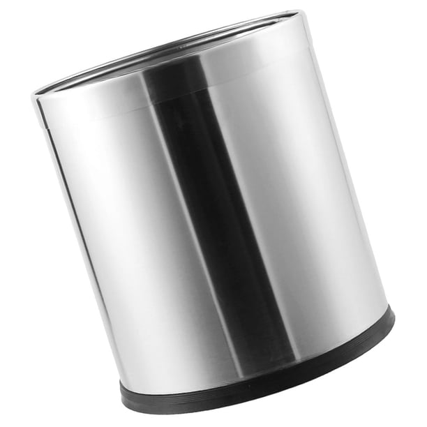 unbranded Bote De Basura Doméstico En Acero Inoxidable Para Cocina Oficina Y Dormitorio Color Plata Funcional