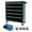 Green Steel, variant on Rolling Tool Chest 5-Drawer, Steel Tool Cabinet on Wheels with Lock & Liner - Garage/Warehouse Storage